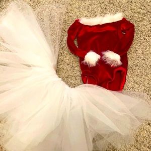 Off shoulder Suede leotard and tutu
